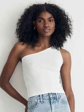 Madewell Brightside One-Shoulder Tank Size S